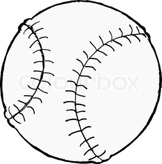 317x320 Baseball Ball On A White Background. Vector. Stock Vector