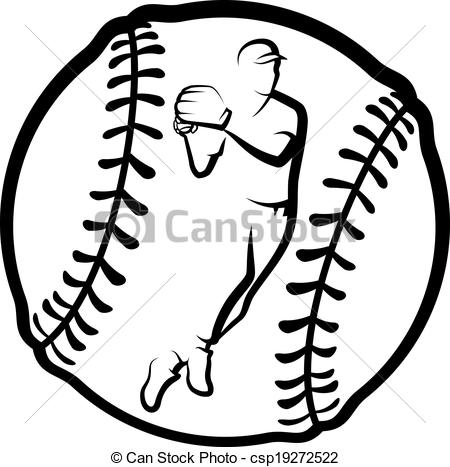 450x467 Drawn Baseball Black And White