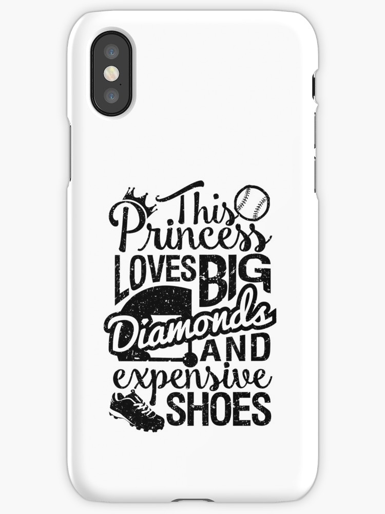 750x1000 Softball Baseball Princess Loves Diamonds Iphone Cases Amp Skins By