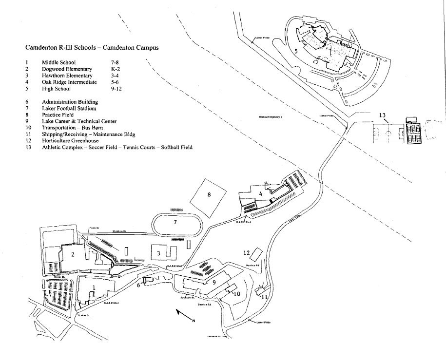 915x706 Map Of Campus Contact Camdenton R 3 School District