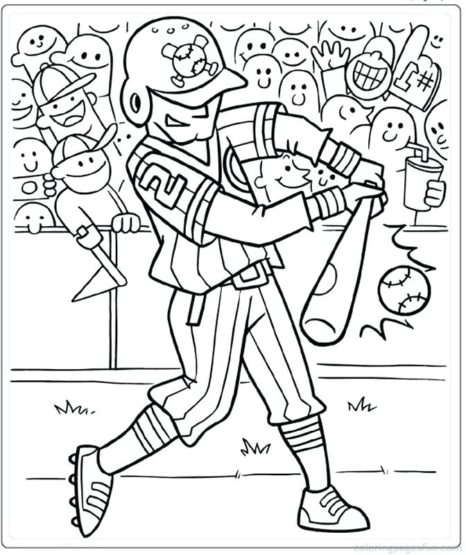 672x800 Baseball Coloring Pages To Print Preschool For Pretty Paint