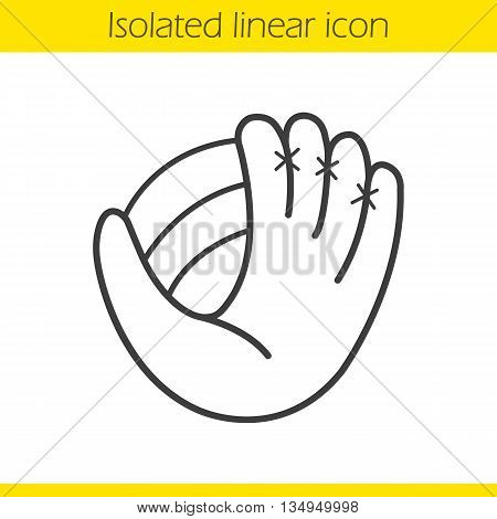 450x470 Baseball Glove Ball Linear Icon. Vector Amp Photo Bigstock