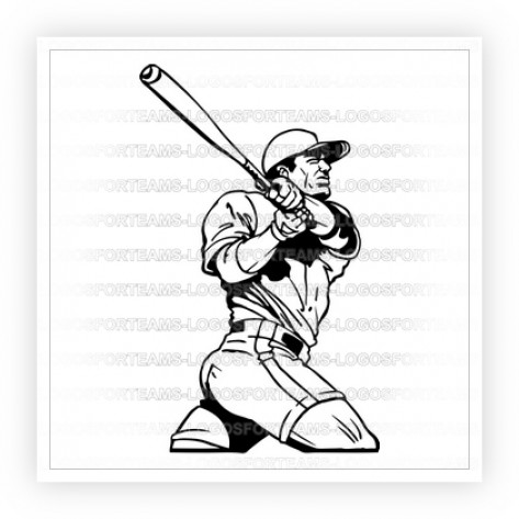 473x473 Logo Part Of Mens Softball Player Swinging The Bat