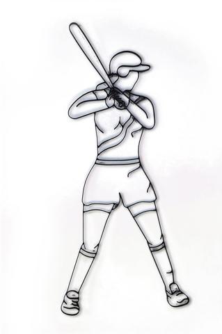 319x480 Softball Player Metal Wall Decor All Metal Art Shop
