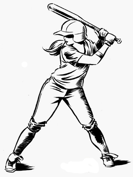 Softball Player Drawing at GetDrawings | Free download