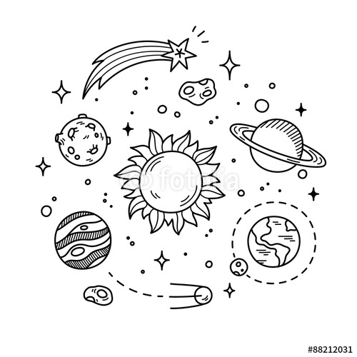 500x500 Hand Drawn Solar System Tattoo Inspiration Solar