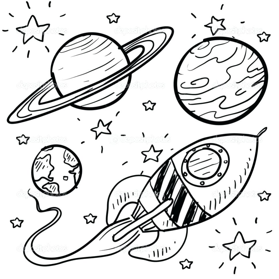 970x970 Coloring Solar System Coloring Page