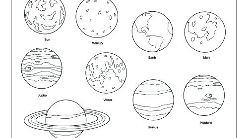 500x280 Coloring Pages Of The Solar System Sun And Planets Coloring Pages
