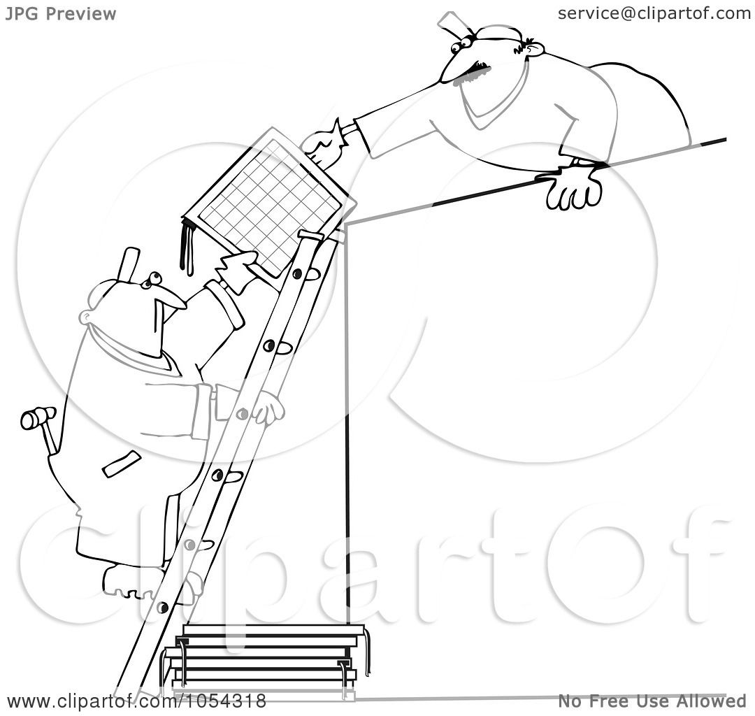 1080x1024 Royalty Free Vector Clip Art Illustration Of A Black And White Men