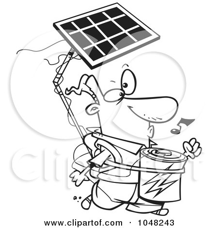 450x470 Royalty Free (Rf) Clip Art Illustration Of A Cartoon Solar Power