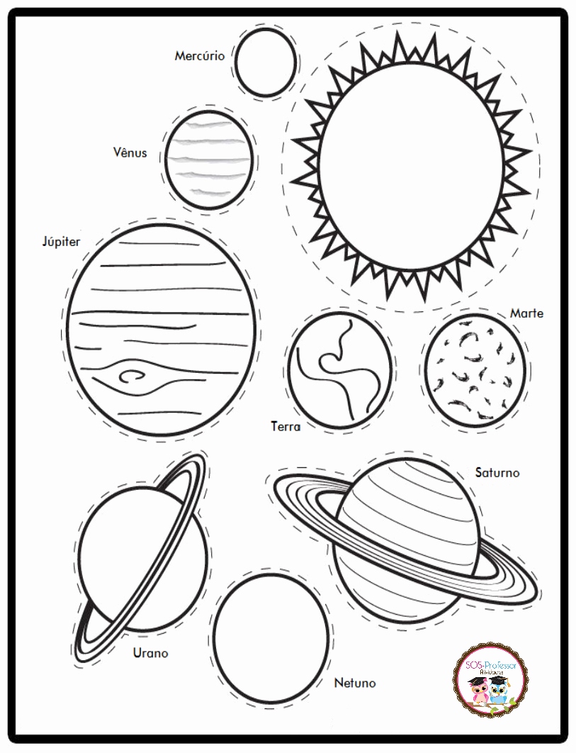 813x1062 Solar System Coloring Pages Lovely Planet Cartoon Space Drawing