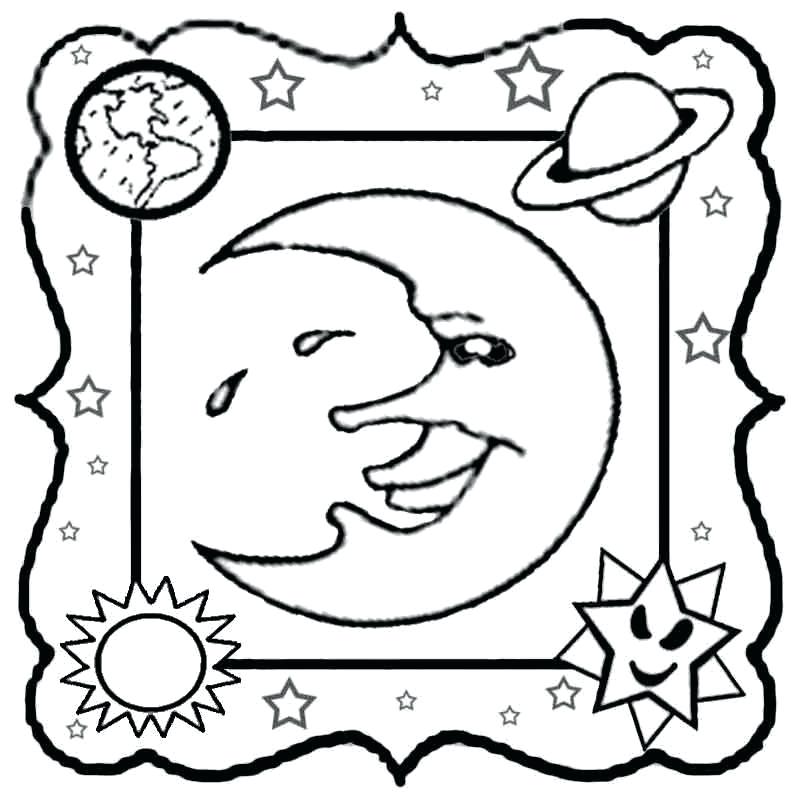 800x800 Unique Coloring Pages Solar System Print Planets Page Vector Black
