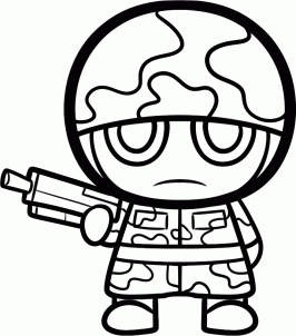 266x302 How To Draw How To Draw A Soldier For Kids