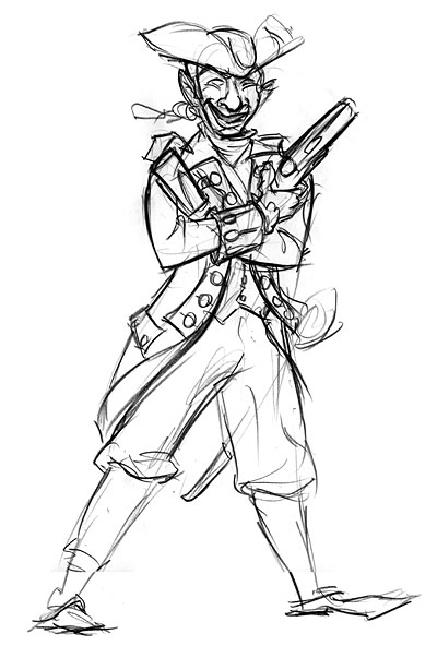 400x614 Colonial Soldier Drawings The Drawing Club