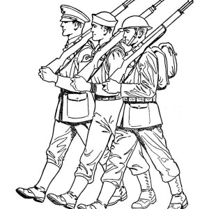 300x300 How To Draw A Soldier In Armed Forces Day Coloring Page Batch
