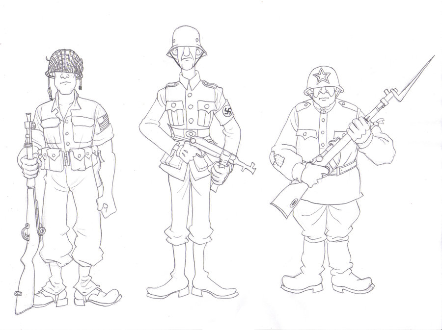 900x673 Stereotypical Soldiers By Angusburgers