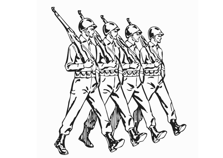 750x531 Coloring Page Soldiers
