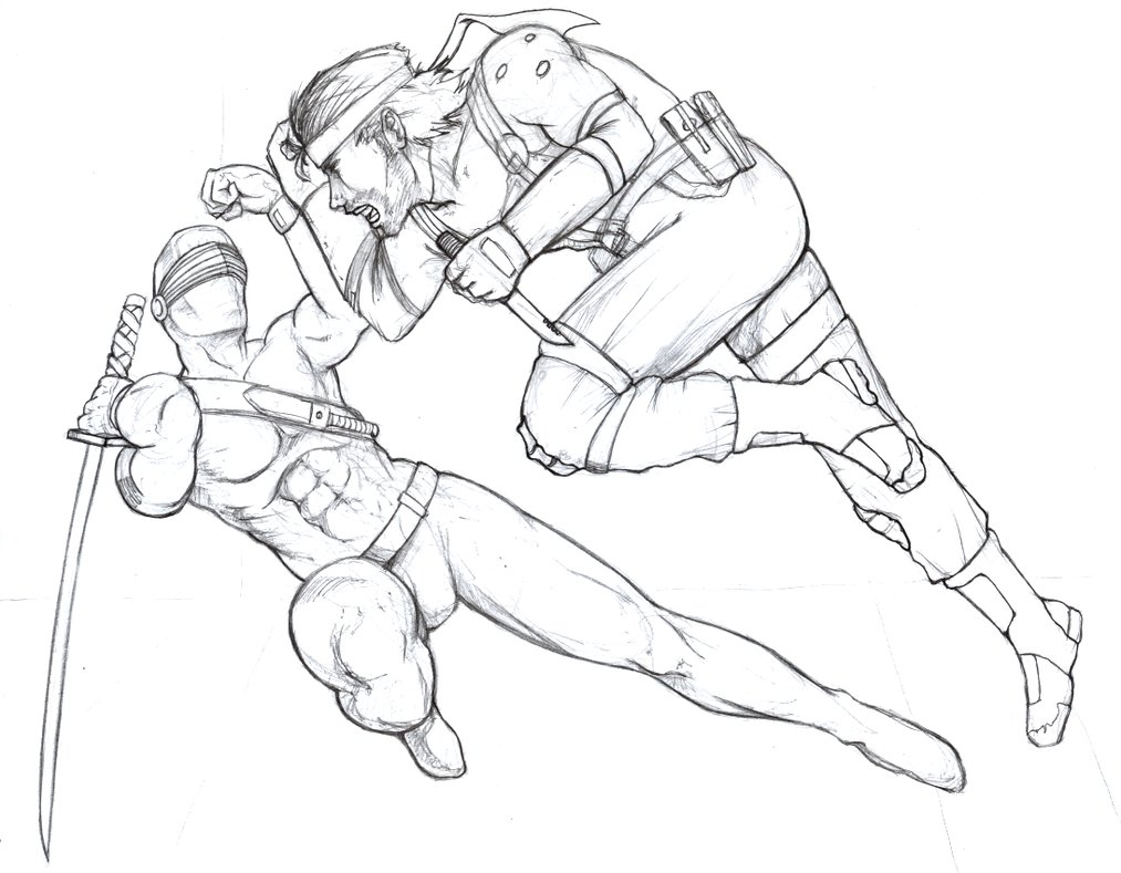 1013x789 Solid Snake Vs. Snake Eyes By Kamesen