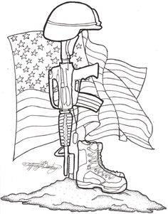 236x301 American Soldier Drawing With Flag