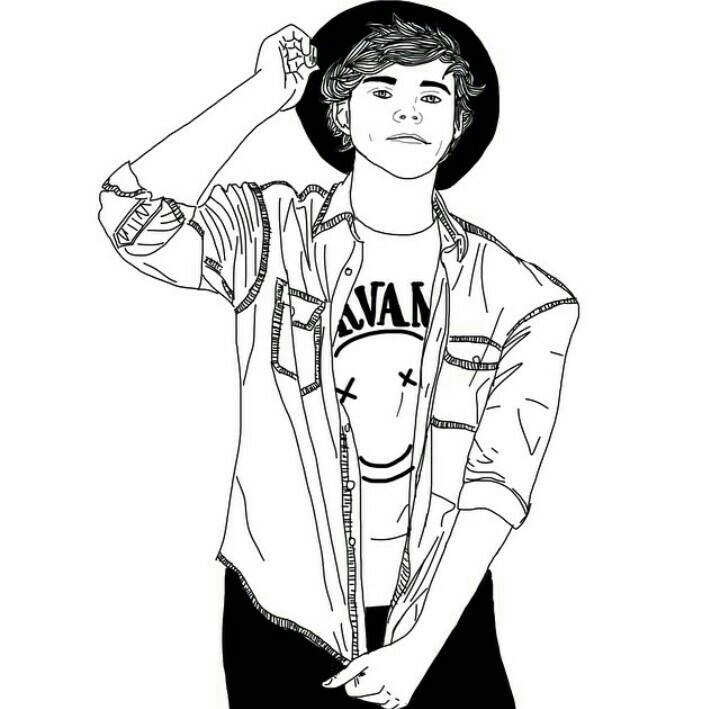 720x709 Trendy Inspiration Ideas Boy Outline Tumblr Outlines