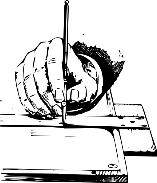 510x594 Drawing With A Ruling Pen Clip Art