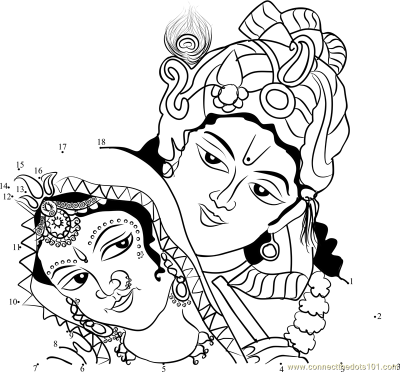 800x744 Krishna Clipart Line Drawing