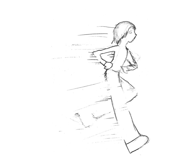 Someone Running Drawing
