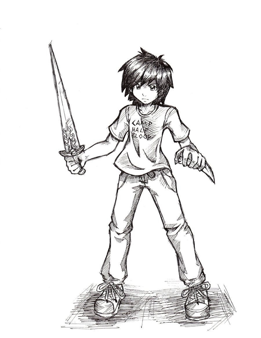 900x1165 Percy Jackson Inked By Rustyartist