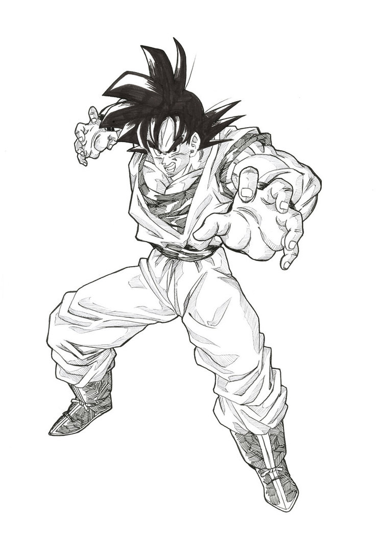752x1063 Son Goku By Bloodspl4sh