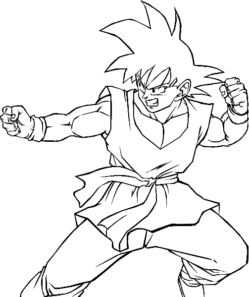 Son Goku Drawing at GetDrawings | Free download