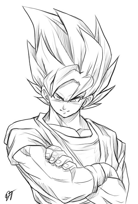 464x684 Songoku Super Sayajin By Dtcartamania