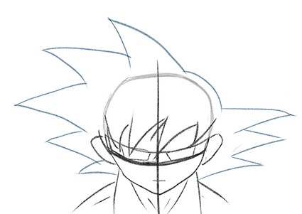 425x301 How To Draw Son Goku Face