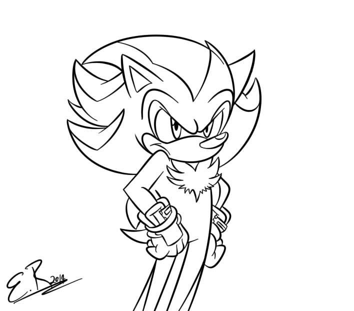 708x622 Shadow In Sonic Boom Lineart By Shadow4one