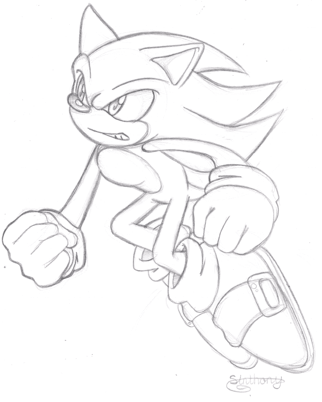 655x817 Super Sonic Sketch By Pendulonium