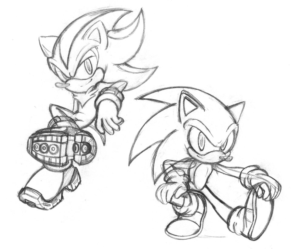973x822 Sonic And Shadow Doodles By Chibi Jen Hen