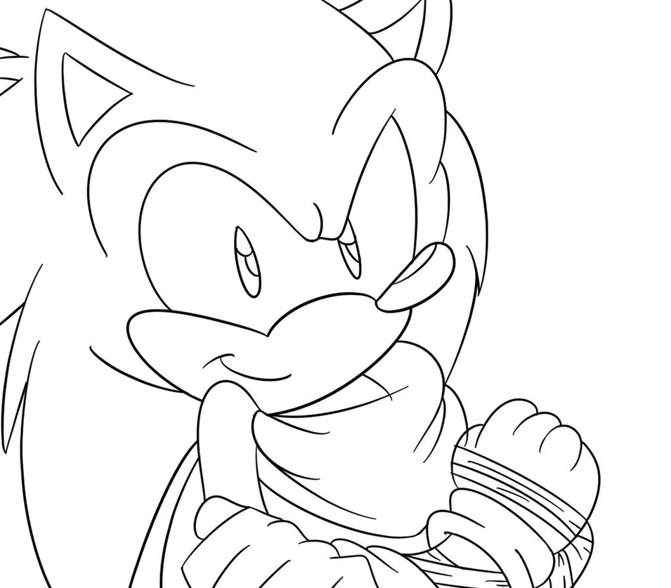 955x837 Sonic From Sonic Boom Outline By Shadow4one