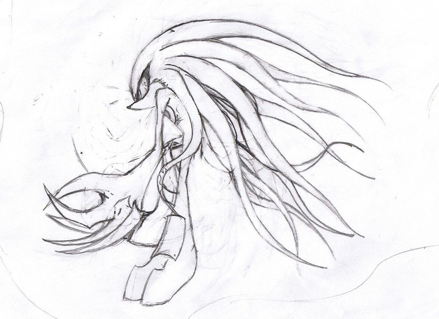 900x654 Demon Sonic Character Sketch By Bones1313