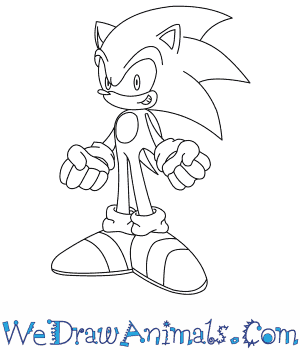 300x350 How To Draw Sonic The Hedgehog
