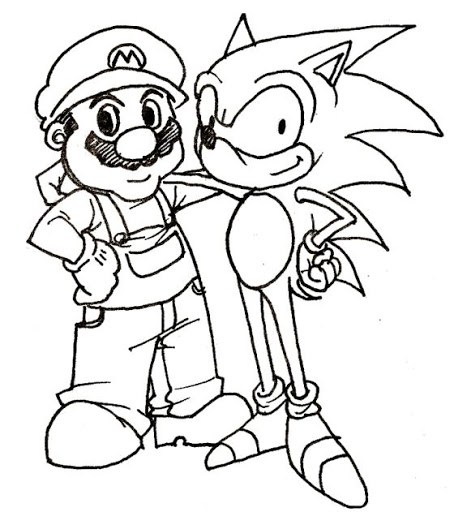 454x512 Sonic Coloring Pages Craft For Kids Birthdays