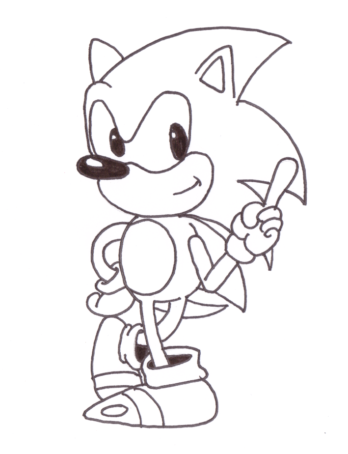 709x924 Artwork Spindash Scrapes A Graphics Tablet With A Pen And It