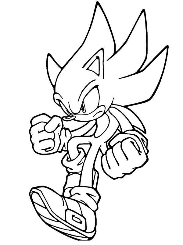 600x804 Super Sonic Coloring Pages For Tiny Draw Printable Coloring