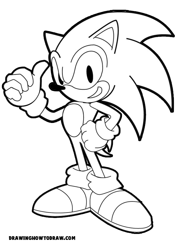566x778 Surprising Idea Sonic The Hedgehog Outline How To Draw