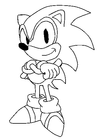 342x472 Classic Sonic Drawing By Rai18