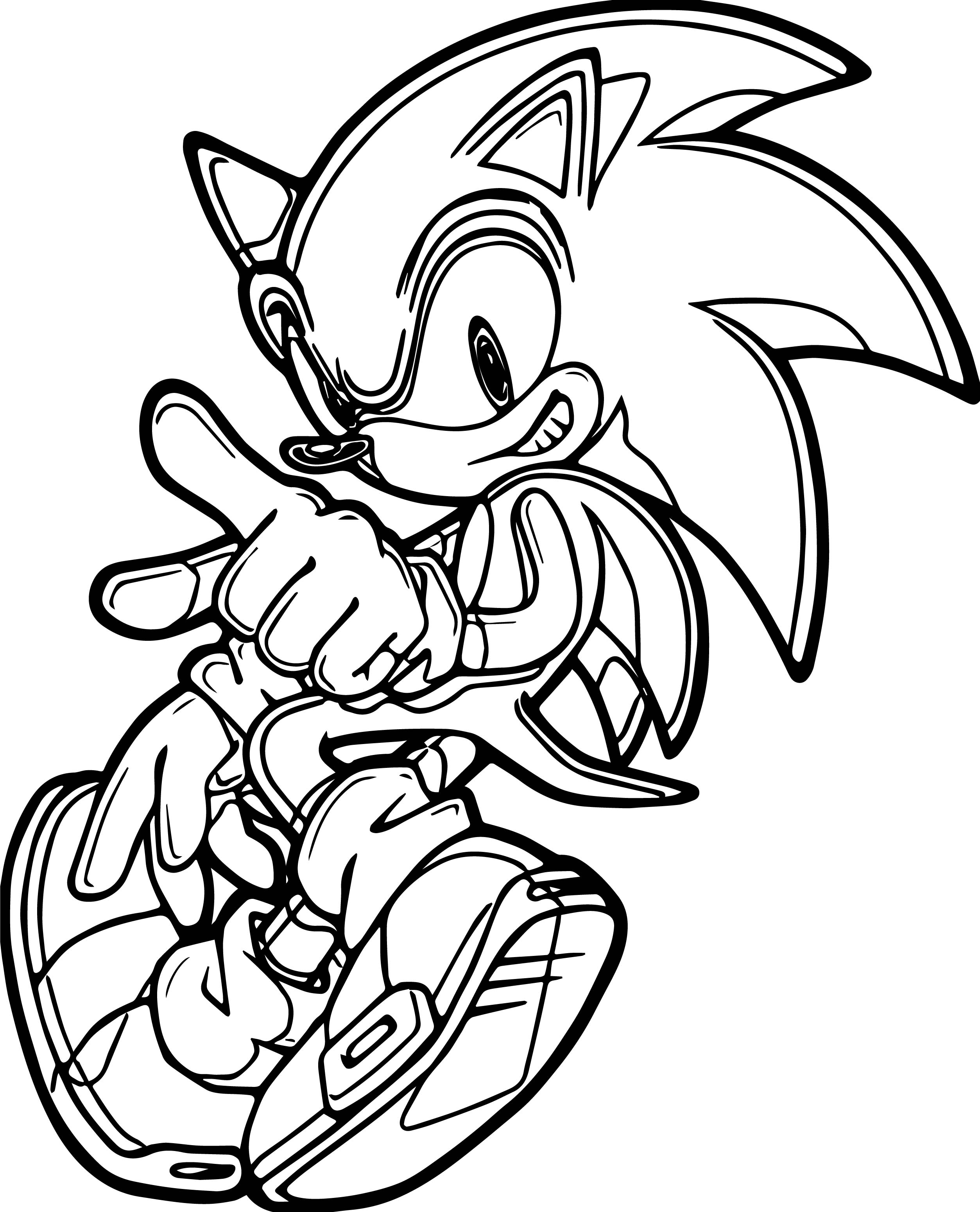 Free Printable Sonic The Hedgehog Coloring Pages - Minimalist Blank ...