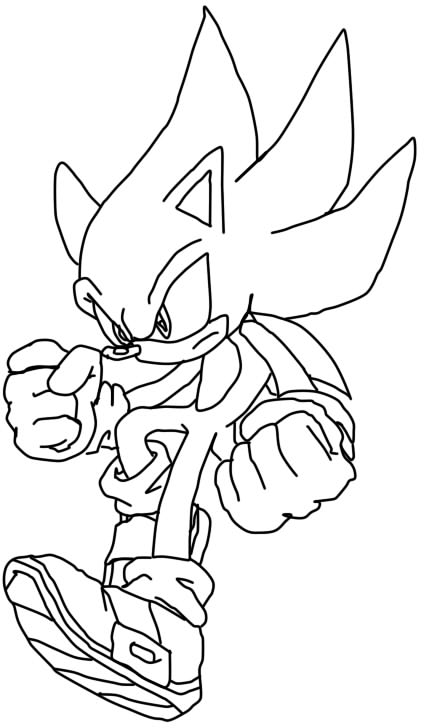 424x728 Super Sonic The Hedgehog Lineart By Crashbandicootfan564