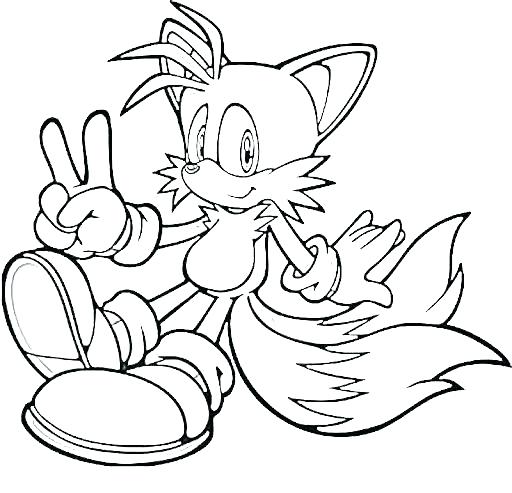 512x493 Sonic The Hedgehog Printable Coloring Pages