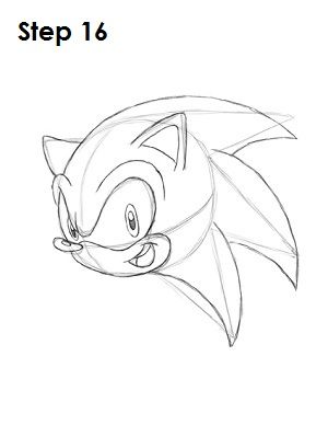 300x388 How To Draw Sonic The Hedgehog 17 Steps