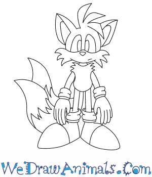 300x350 How To Draw Tails The Fox From Sonic The Hedgehog