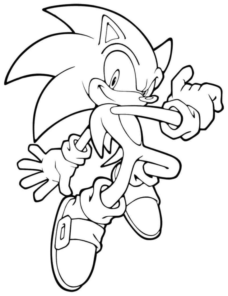 800x1035 Sonic The Hedgehog Coloring Pages