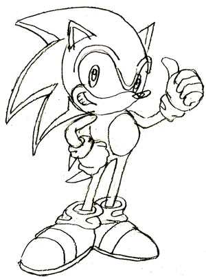 300x405 How To Draw Sonic The Hedgehog